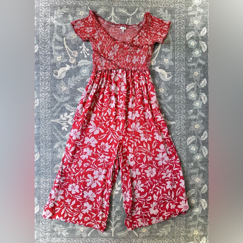 Patrons of Peace Pink Smocked Top Romper